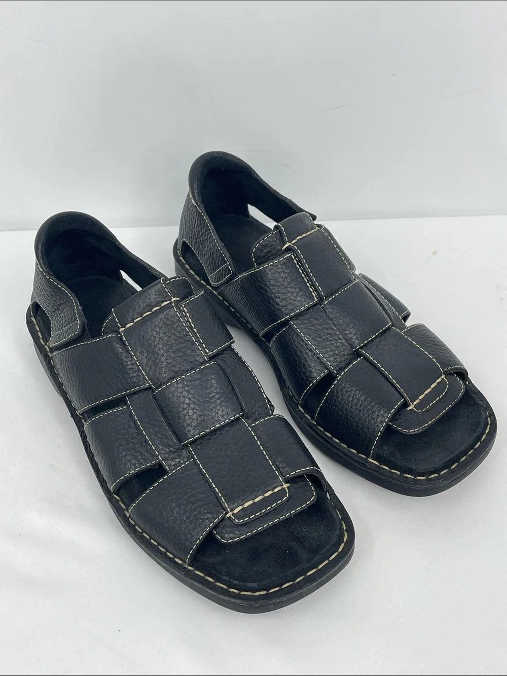 Cole Haan COUNTRY Black Fisherman-Style Sandals MENS SIZE 8 open toe